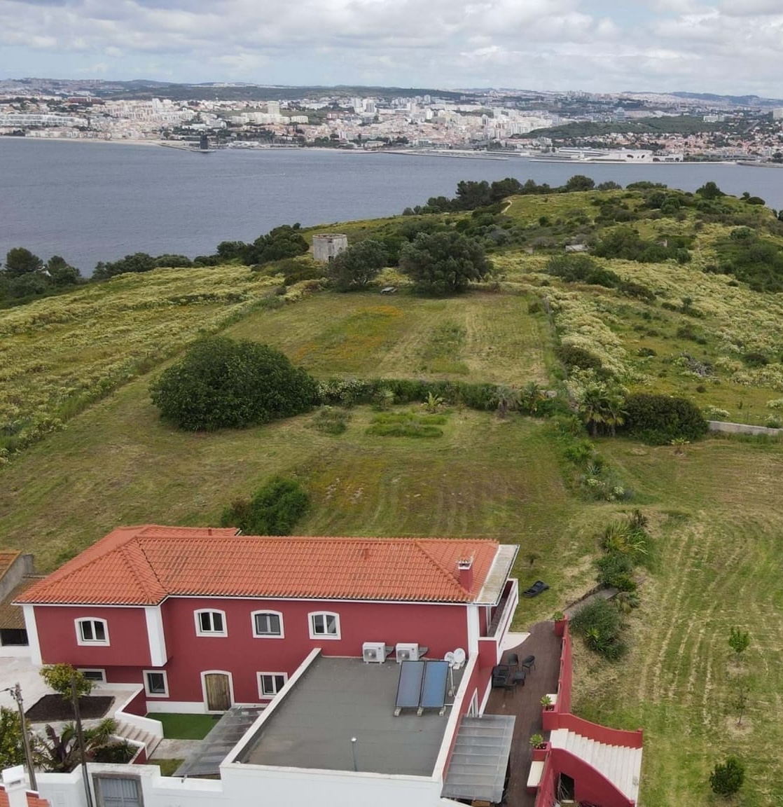 The villa, its land and the Tagus with Lisbon beyond